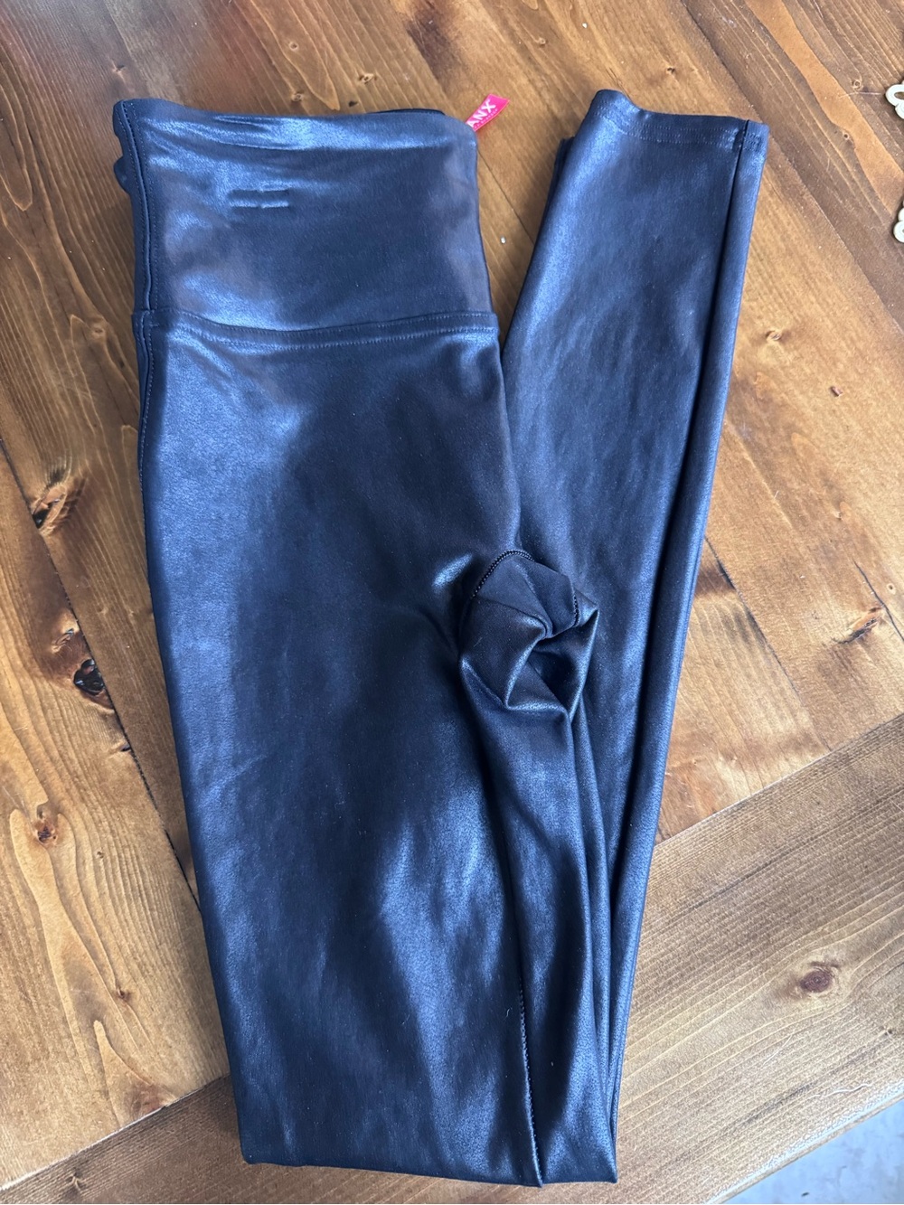 SPANX Black Faux Leather Leggings sz S/P
